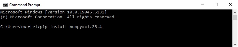 Pip install Numpy